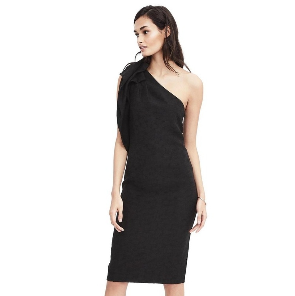 Banana Republic One Shoulder Bow Dress